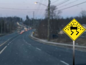 Road ahead slippery when wet